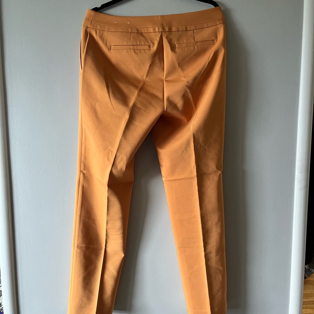 Ann Taylor Orange Straight Leg Pants with slim pockets. Perfect for the office